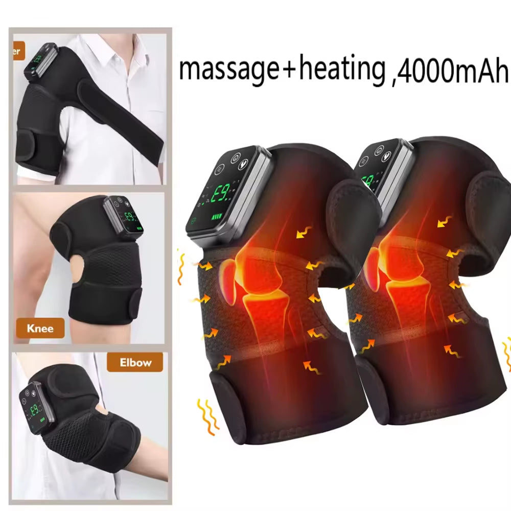 Multifunction Leg Knee Massager Joint Heating Vibration Massage Elbow Shoulder Support Thermal Knee Pad Blood Circulation